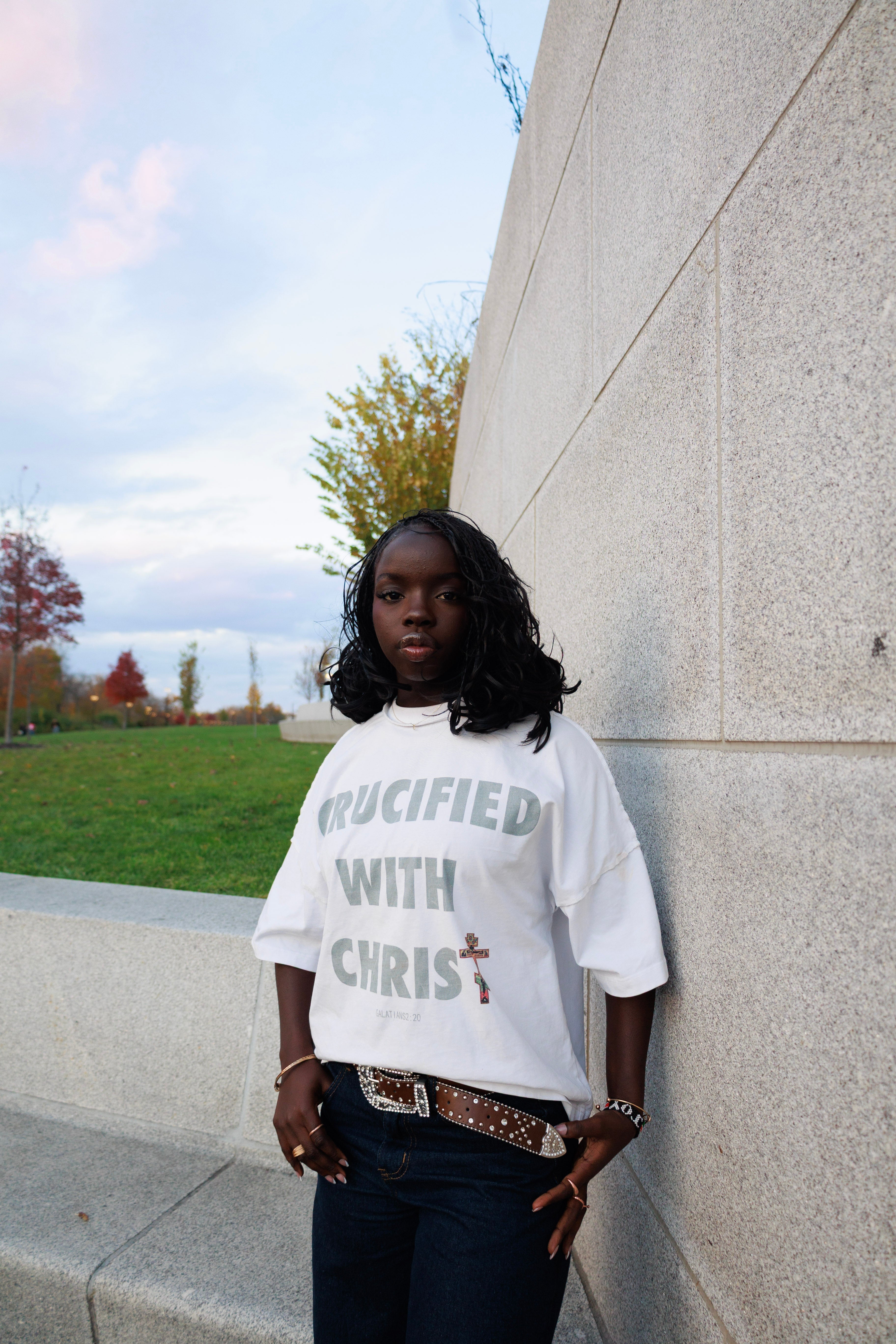 "CRUCIFIED" CROPPED TEE