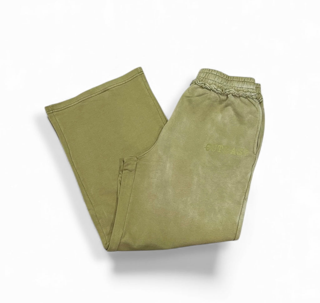 "SIXTEEN FOURTEEN" FADED GREEN SWEATPANTS