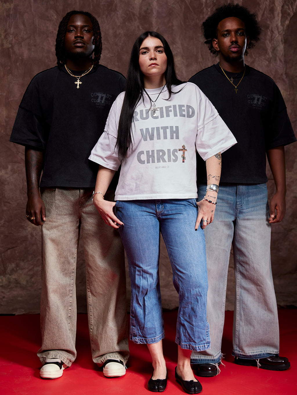 "CRUCIFIED" CROPPED TEE