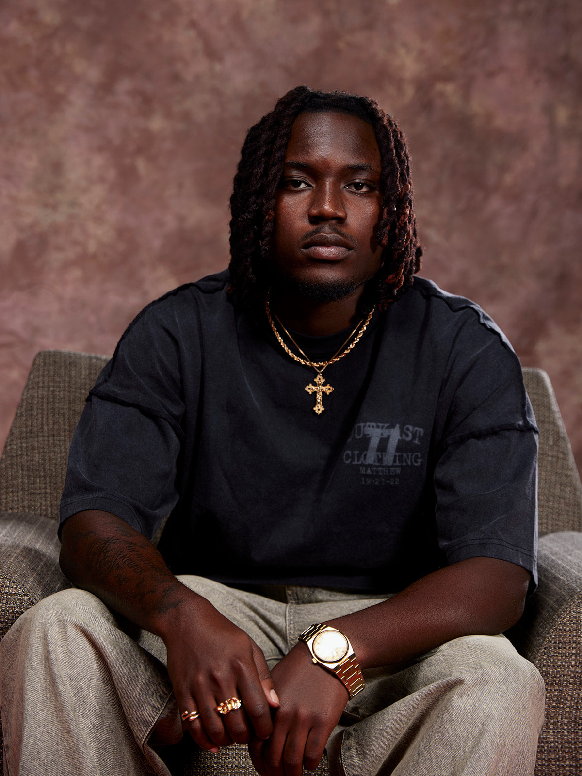 "SEVENTY SEVEN" CROPPED TEE